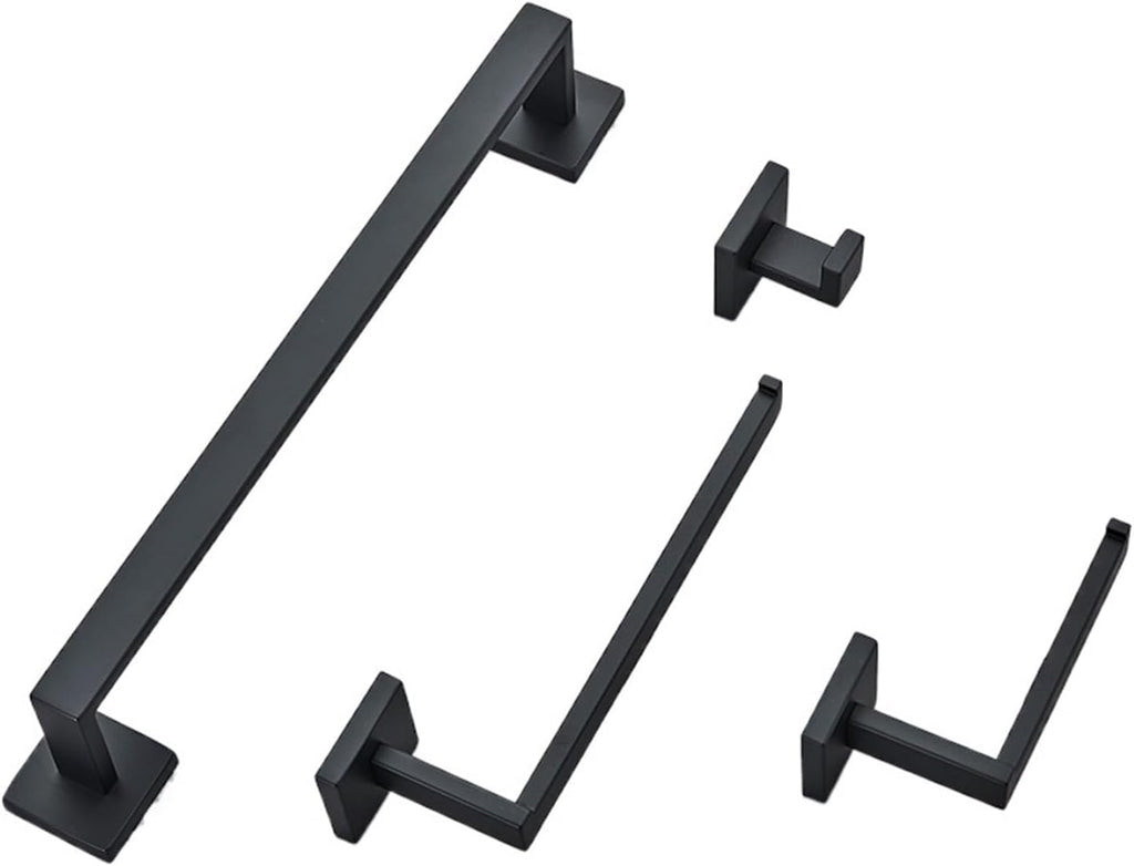 Bathroom Hardware Set Robe Hook/Toilet Paper Holder/Towel Bar Bathroom Accessories Stainless Steel Hardware(Brushed Nickel 40)