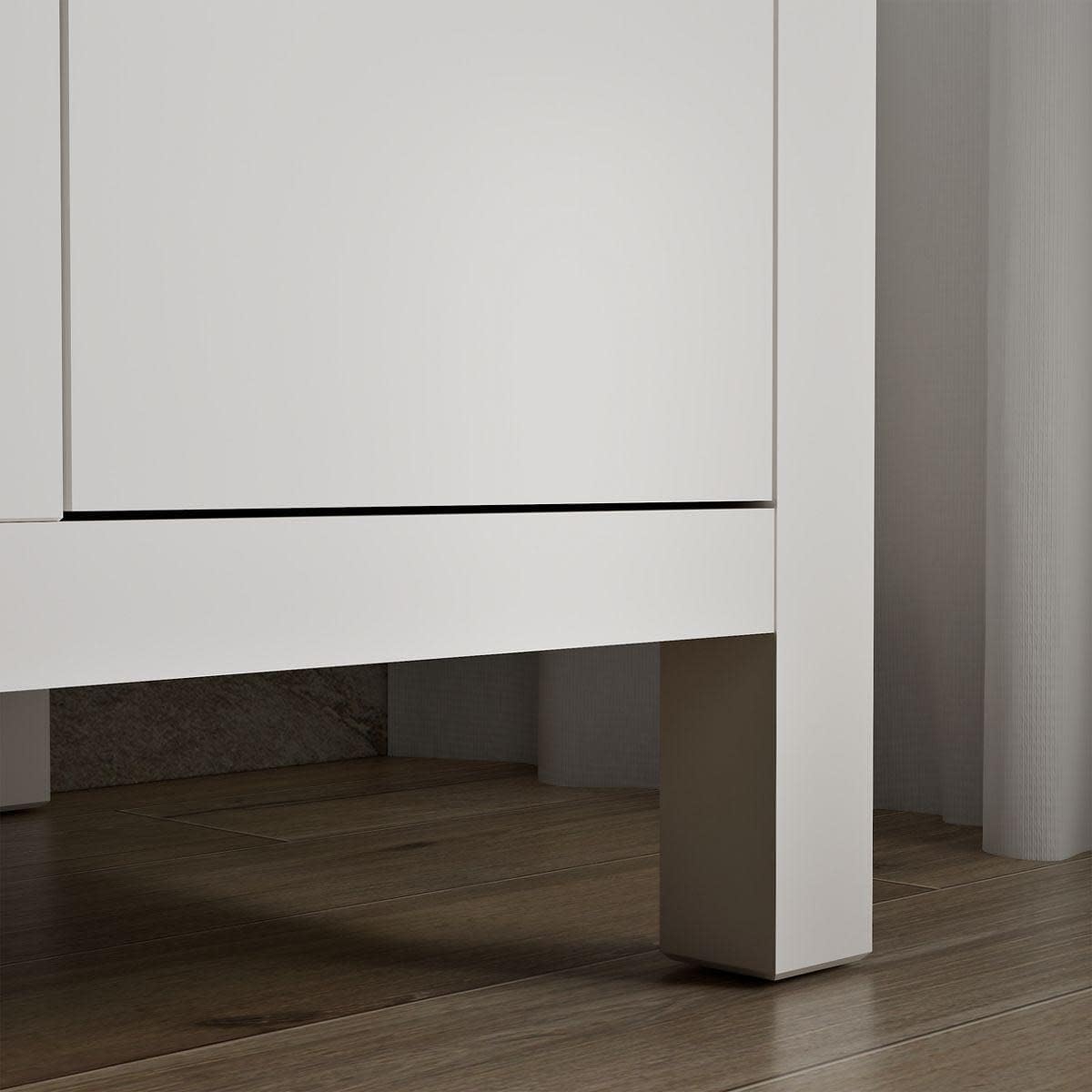 Kohler Kresla 48 Inch Bathroom Vanity Cabinet with White Single Sink and Quartz Top, Modern Bathroom Storage, White