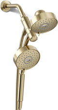 KOHLER 23219-AF Purist 2-in-1 Multi Function Shower Kit with SHOWERHEAD & HAND SHOWER with Full Coverage & Rotating Rail, Vibrant French Gold, 2.5 GPM
