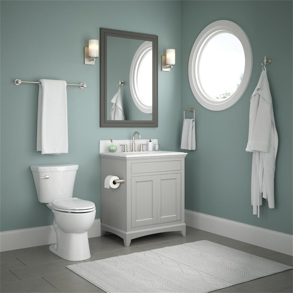 Four Piece Bathroom Hardware Set 18 to 24 Inch Towel Bar Toilet Paper HolderTowel Ring Brushed Nickel Towel Hook,Polished Chrome,01