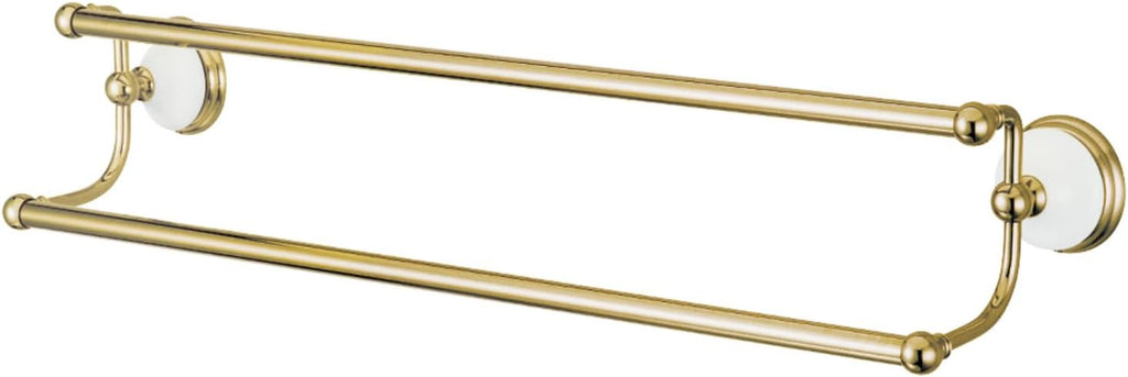Kingston Brass BA1113PB Victorian Dual Towel-Bar, 24-Inch, Polished Brass