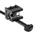 Hellermann Tyton 156-00877 Cable Tie and Edge Clip, 50 lbs, 8.0' Long, EC23, Panel Thickness .12'-.24', PA66HS, Black (Pack of 500)