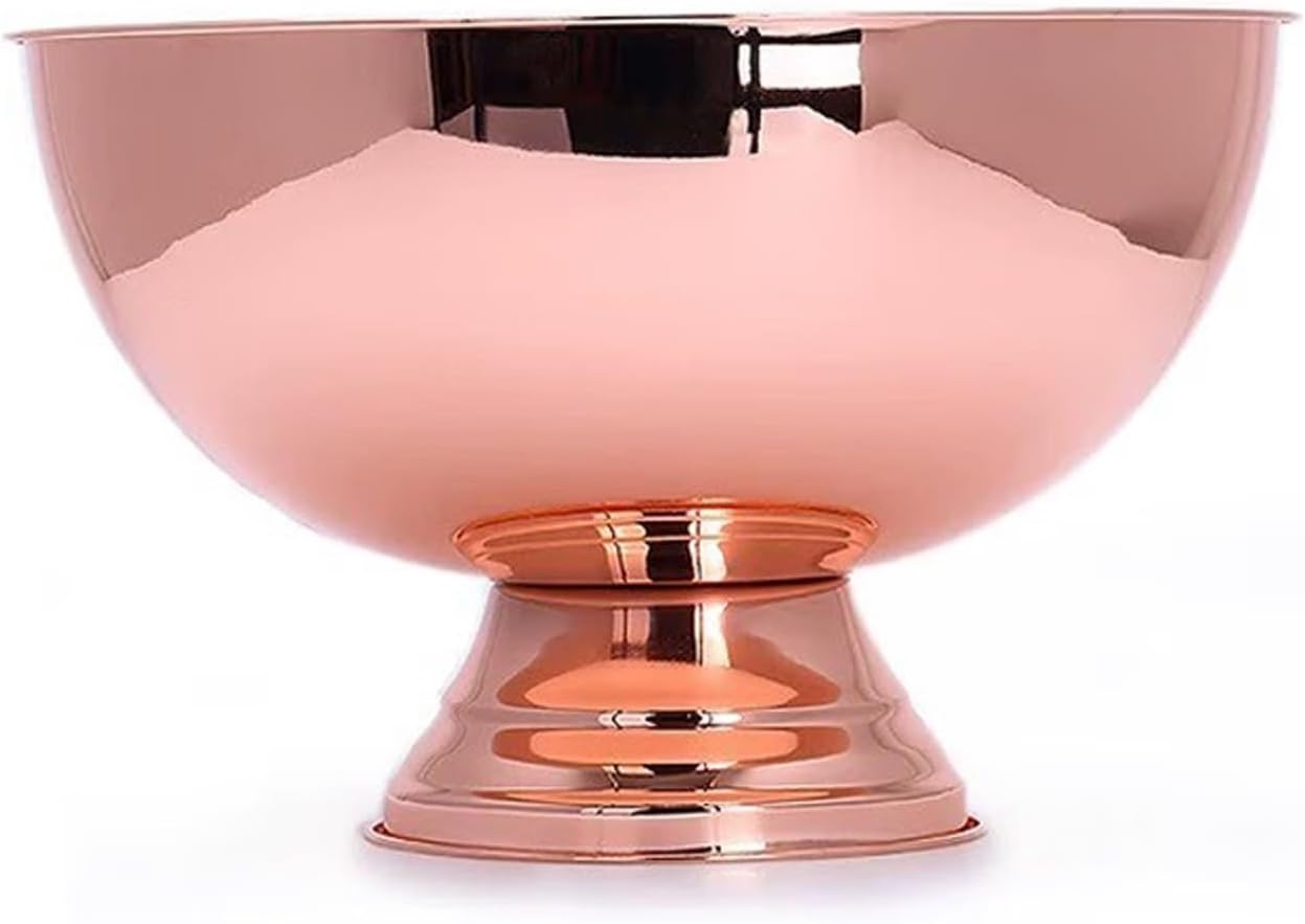 Ice Bucket Rose Gold Ice Bucket Stainless Steel Ice Bucket Insulated Ice Bucket Large Thickened Ice Bucket for Business and Family Party, 13.5L Keeps Ice Cold & Dry