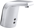 Kohler K-13462-CP Sculpted Single-Hole Touchless AC-Powered Bathroom Sink Faucet with Insight Technology, Temperature Mixer and 5-3/4-Inch Spout, Polished Chrome