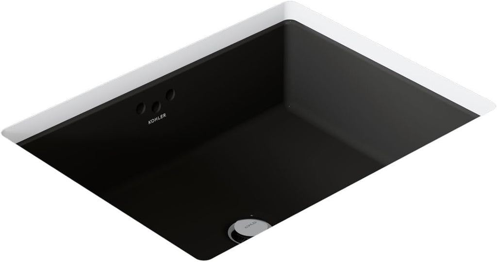 Kohler K-2330-7 Interior 1-Bowl Undermount Bath Sink Black Black