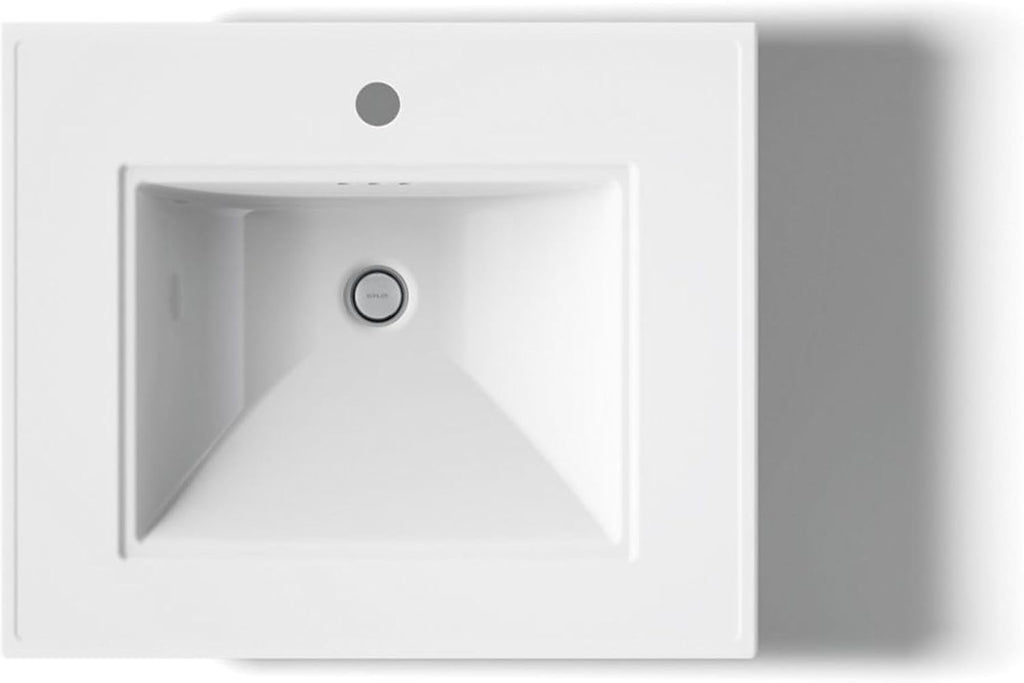 Kohler 2337-8-NY Memoirs® Stately 22-3/4' rectangular drop-in bathroom sink, Dune