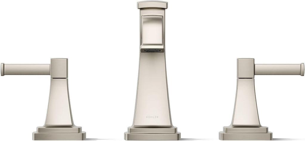 Kohler 27399-4-BN Riff® Widespread Bathroom Sink Faucet, 1.2 gpm, Vibrant Brushed Nickel