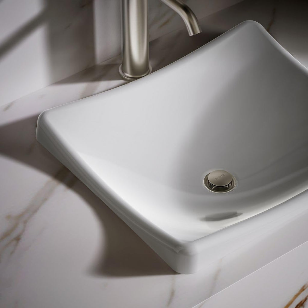 Kohler DemiLav Wading Pool vessel bathroom sink, White