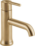 Delta Faucet Trinsic Single Hole Bathroom Faucet, Gold Bathroom Faucet, Single Handle Bathroom Faucet, Metal Drain Assembly, Champagne Bronze 559LF-CZMPU