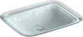 KOHLER K-2773-G2-B11 Inia, ARTIST EDITIONS Rectangle Glass Wading Pool Bathroom Sink, Opaque Dew