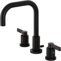 Kingston Brass FSC8935NDL NuvoFusion Widespread Bathroom Faucet with Pop-Up Drain, Oil Rubbed Bronze