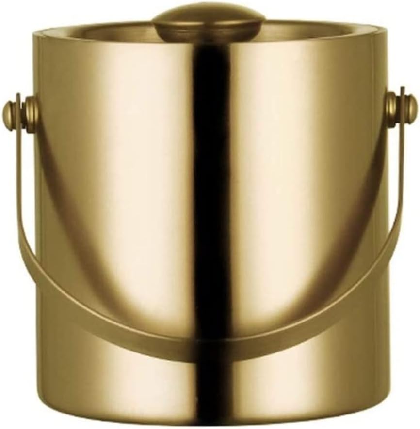 Drink Bucket Bar Supplies Stainless Steel Ice Bucket Double Thermal Insulation Ice Buckets with Lid Champagne Bucket for Bar Ice Bucket for Parties(Gold,3L)