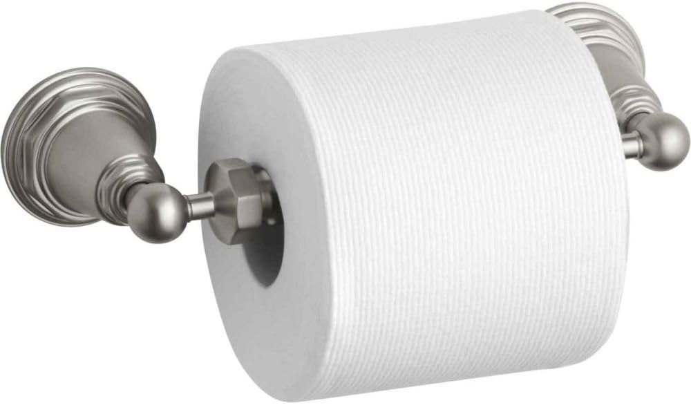KOHLER K-13114-BN Pinstripe Toilet Paper Holder, Vibrant Brushed Nickel