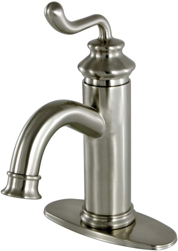 Fauceture LS5418RL Royale Single-Handle Bathroom Faucet with Push Pop-Up, Brushed Nickel