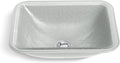 KOHLER K-28823-G8-B11 ARTIST EDITIONS Yepsen Collection Glass Undermount Bathroom Sink 17'' x 13''Rectangle Basin Opaque Stone