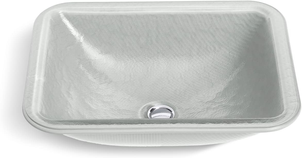 KOHLER K-28823-G8-B11 ARTIST EDITIONS Yepsen Collection Glass Undermount Bathroom Sink 17'' x 13''Rectangle Basin Opaque Stone
