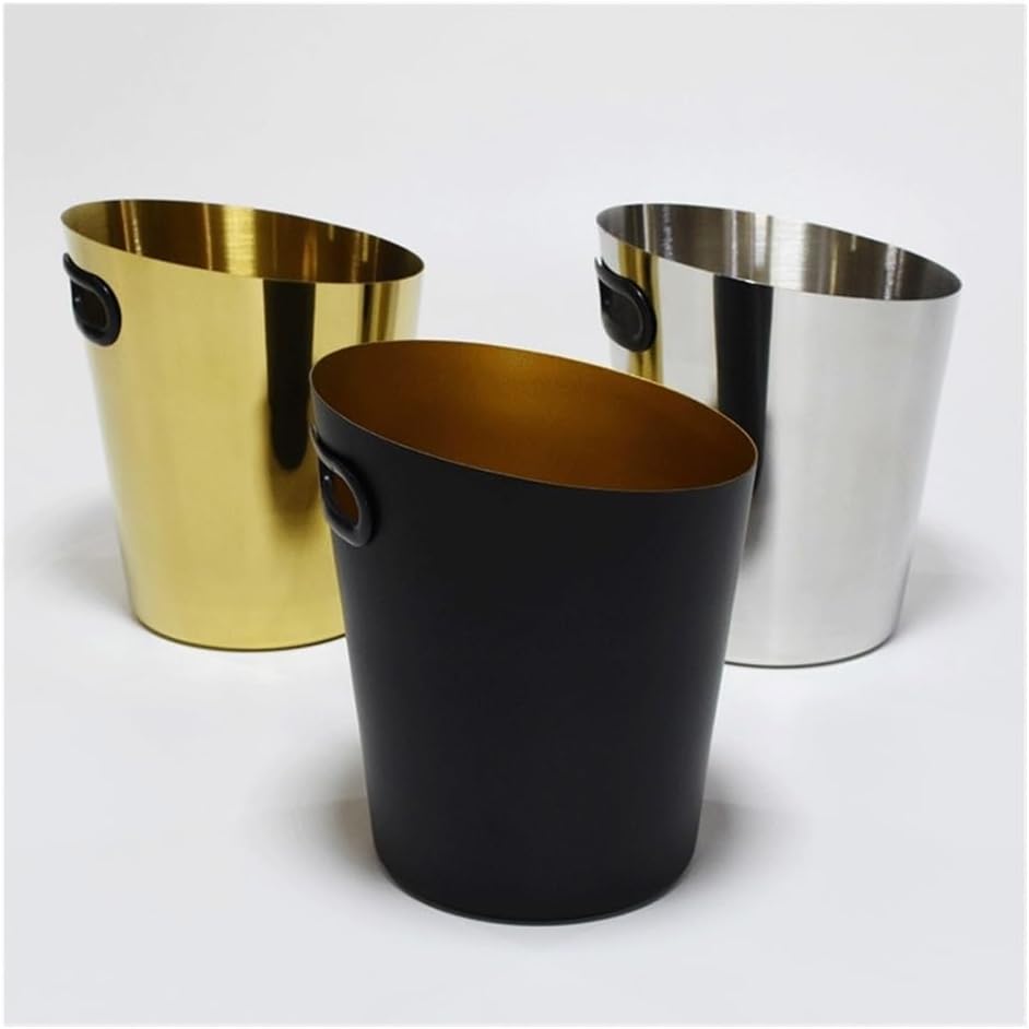 Iice Bucket, Stainless Steel Ice Bucket Cooler Whiskey Wine Bar Accessories Champagne Bucket Cooler Suitable for Cocktail Party Wine Bottle Restaurant Bar Party ,Ice Bucket for Parties(Black)