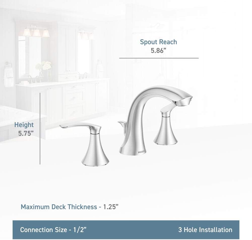 Moen Darcy 1.2 GPM Double Handle Widespread Bathroom Faucet