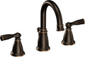 Moen WS84924BRB Banbury Two-Handle High Arc Bathroom Faucet, Mediterranean Bronze