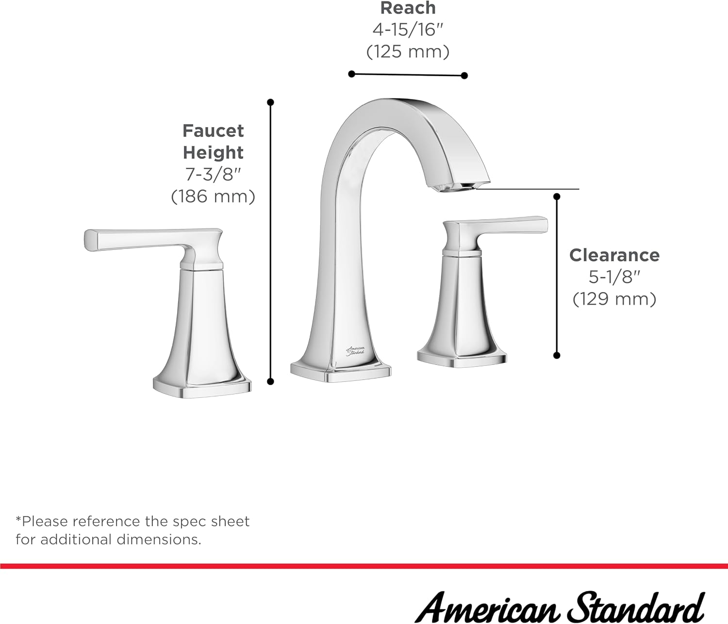 American Standard 7426801.295 Belmeade Two-Handle 8-Inch Widespread Bathroom Faucet, 1.2 GPM, Brushed Nickel