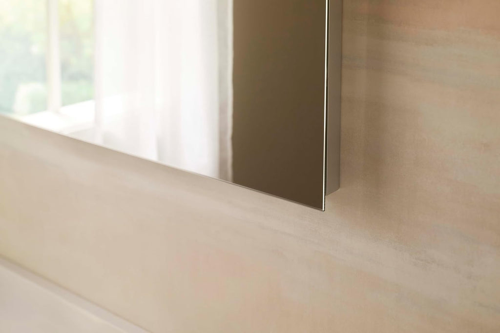 Kohler 55061-NA Embark Slim Medicine Cabinet Mirror, Adjustable Shelves with Mirrored Door, 15 in. W x 26 in. H