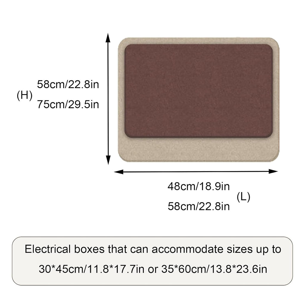 Wall Mounted Electrical Panel Cover, Decorative Meter Fuse Box Cover, Felt Board Panel Protective Lid, Flip-Up Design, Wide Range of Applications(Red,58 * 75cm/22.8 * 29.5in)