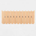 Electrical Panel Cover Hide Breaker Box/Distribution Cover, Wood Piano Key Electrical Panel Cover, Home Breaker Box Cover with Hook, for Hanging Clothes/Hats/Bags(Natural,10 Hooks)