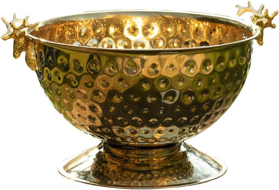 Ice Bucket Large Capacity Ice Bucket Stainless Steel Hammer Point Restaurant Champagne Basin Outdoor Ice Bucket Party Bar Wine Basin Wine Bucket (Color : Gold)