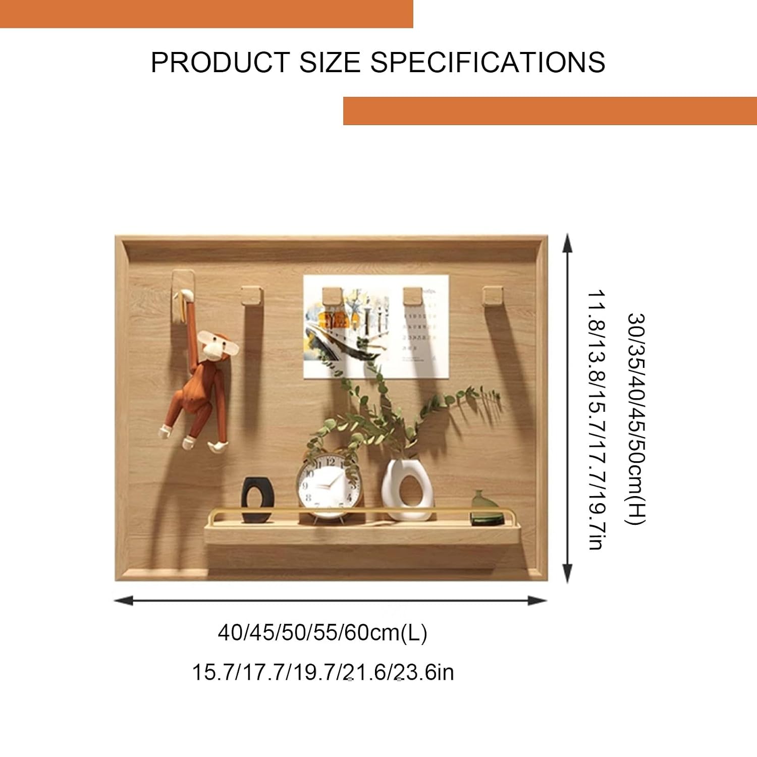 Wooden Electric Meter Box Cover with Push-Pull Design, Decorative Indoor Electrical Panel Cover, with Magnetic Column for Home, Office, Apartment(Brown 2,60 * 40cm/23.6 * 15.7in)