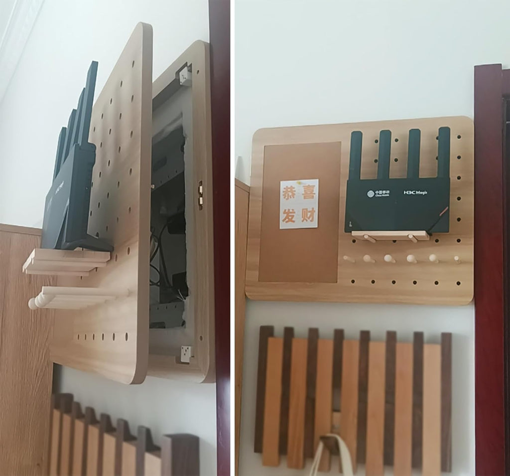 Electrical Panel Cover Electrical Panel Cover with Hook & Shelf, Wood Distribution Cover Hide Breaker Box, Removable Decorative Fuse Box Covers, Hanging Clothing(WXL-60 x 40CM-23.6x15.7)