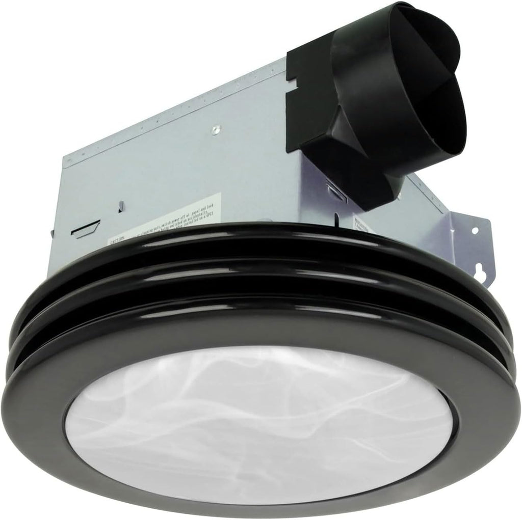 Akicon Exhaust Fan with Light, Ultra Quiet 80 CFM 2.0 Sones Ventilation Exhaust Bathroom Fan with Light, 3000K/4000K/5000K Selectable LED Light (Matte Black)