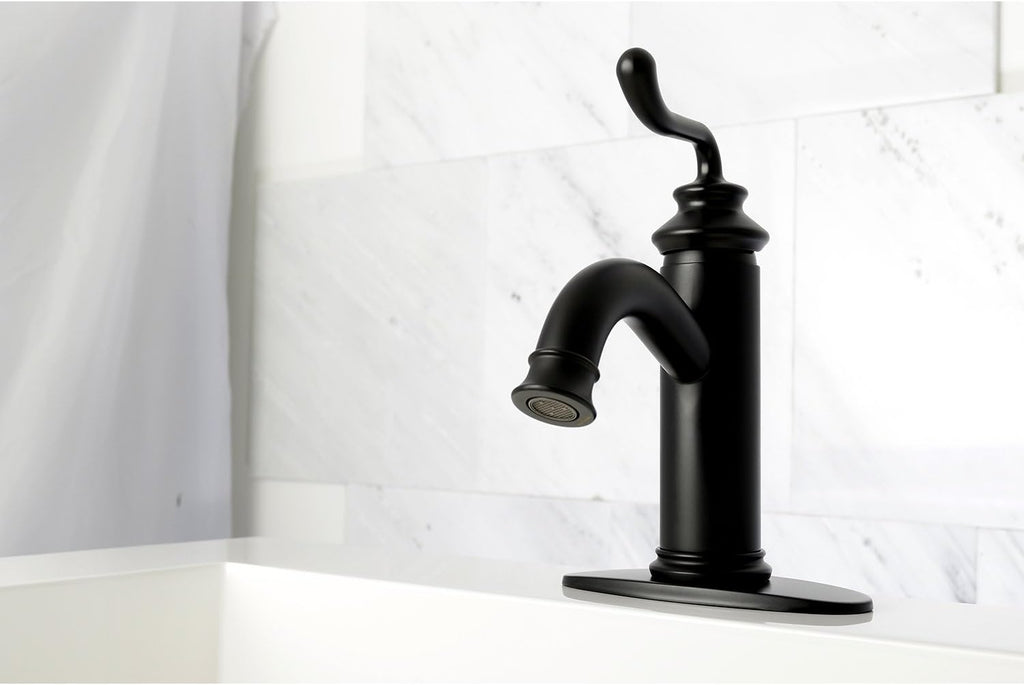 Kingston Brass LS5410RL Royale Bathroom Faucet, Matte Black, 5.88 x 5.06 x 9