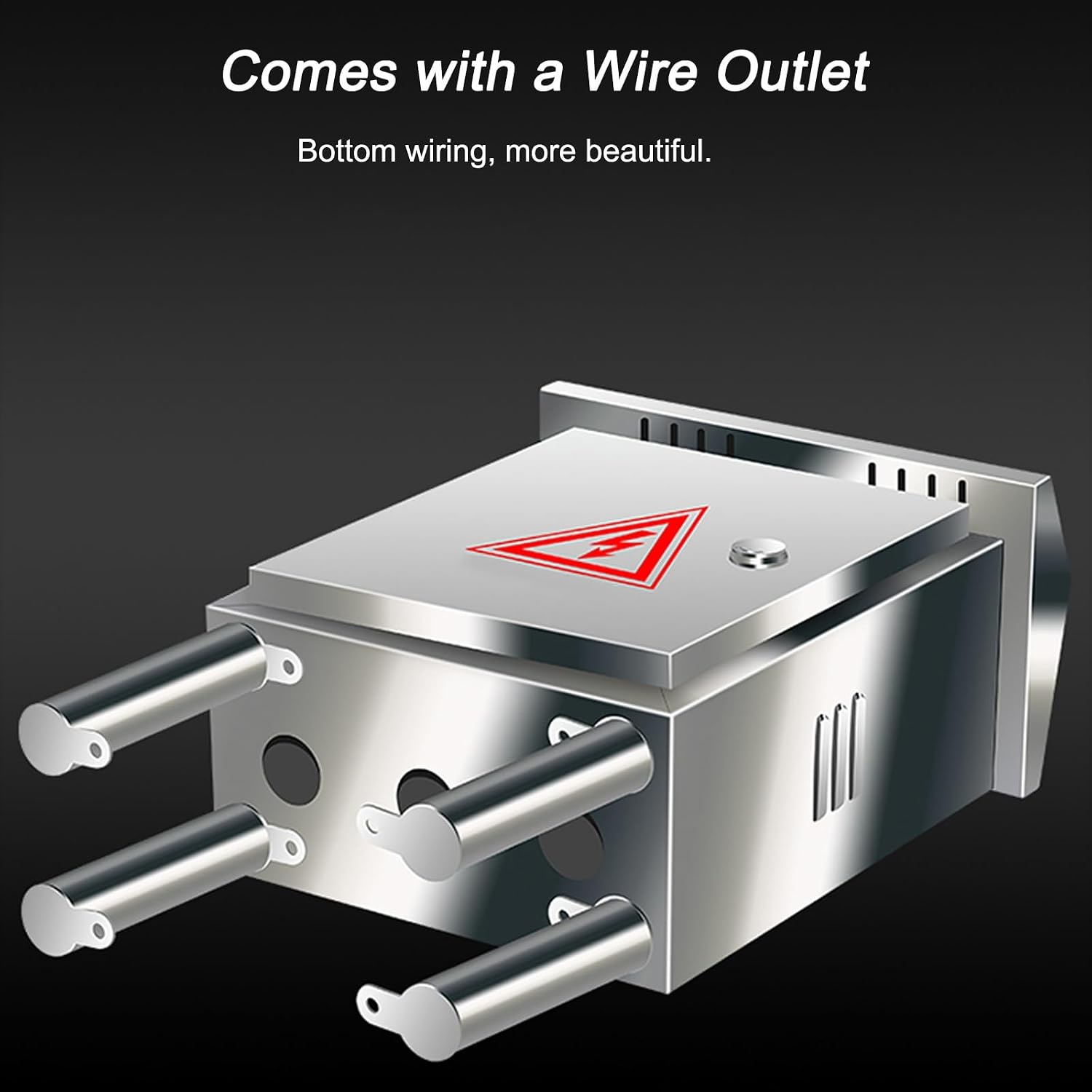 Outdoor Electrical Box Waterproof, Heavy-Duty 304 Stainless Steel Electrical Box with Mounting Screws, Hex Wrench and Hazard Warning Label(30x40x18cm/12x16x7in)