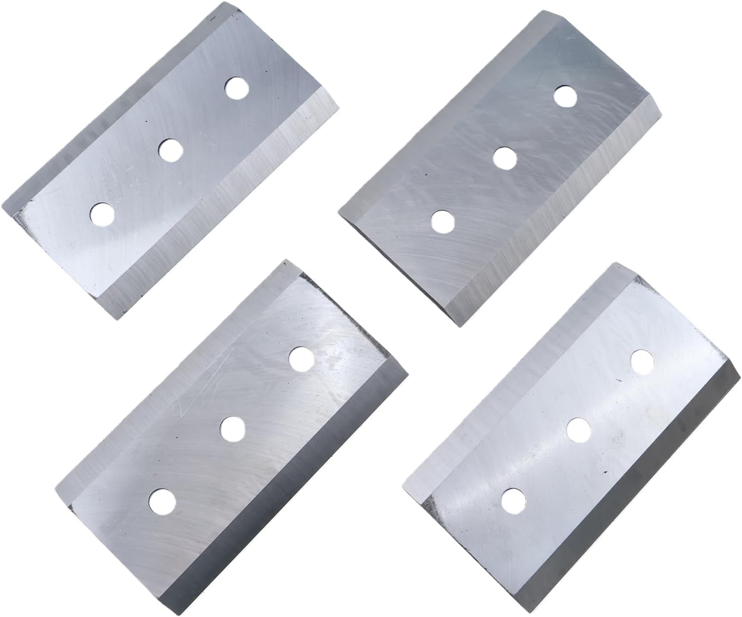 4PCS 7-1/4' x 4' x 3/8' Brush Chipper Blade Knives with 1/2'' Bolt Holes 900-9900-02 19071640 Compatible with Bandit 100 150 200 250 Mighty Morbark Eager Beever 100 200 290 Wood Chippers