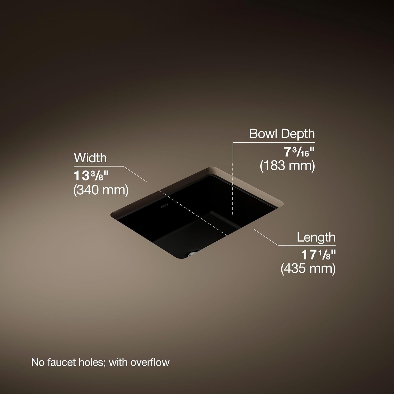 KOHLER Verticyl Rectangle under-mount bathroom sink
