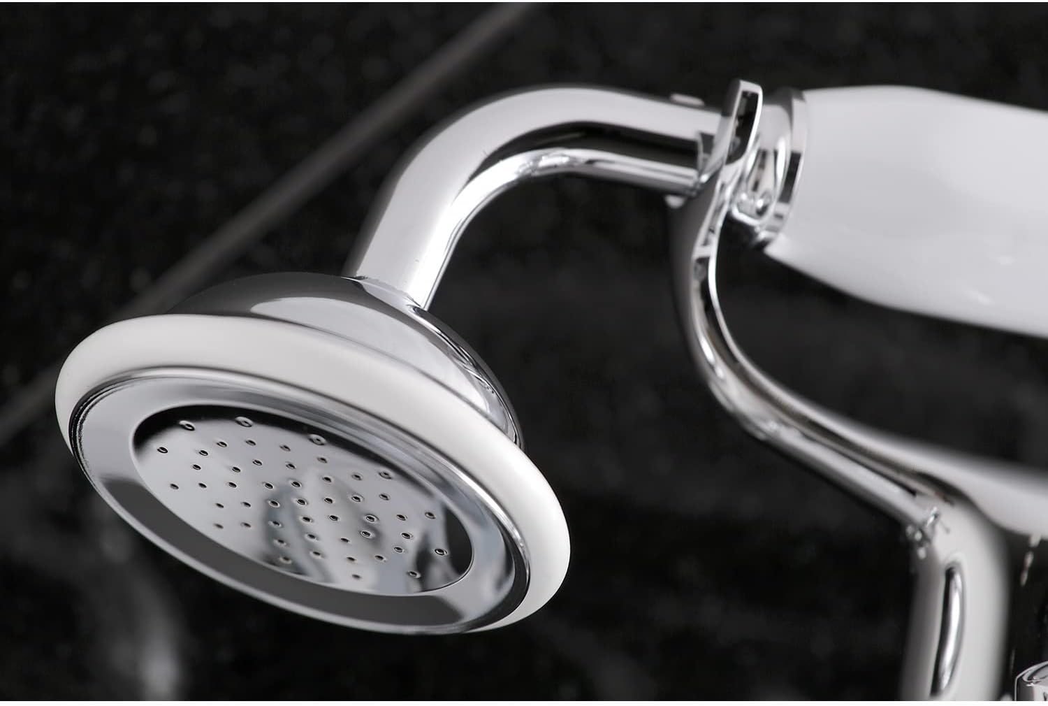 Kingston Brass KS269C Vintage Wall Mount Clawfoot Tub Filler with Hand Shower, Chrome, 9.13 x 7.5 x 6