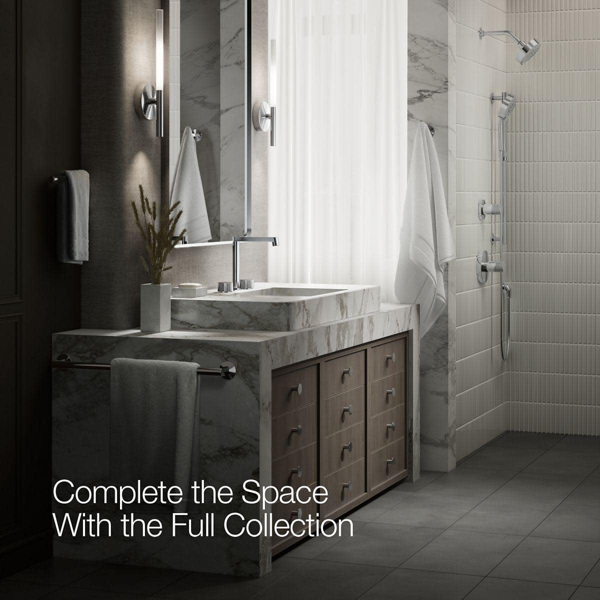 KOHLER Components bathroom sink handles with Oyl design