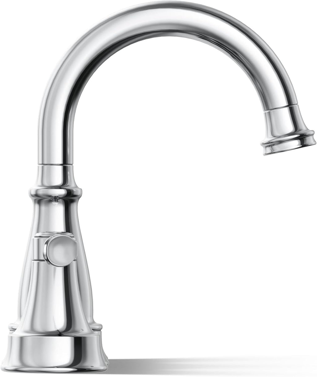KOHLER K-27378-4-CP Bellera® Centerset Bathroom Sink Faucet, 1.2 GPM, Ceramic Disc Valves, Traditional Design, Polished Chrome