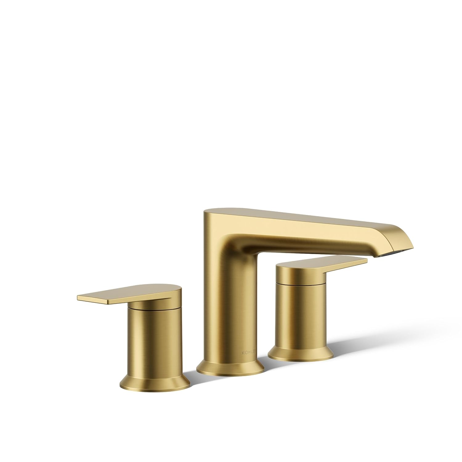 KOHLER K-T25740-4-2MB Hint Two-Handle Deck-Mount Bath Faucet Trim, 10.0 GPM, Minimalist Design, Corrosion Resistant, Vibrant Brushed Moderne Brass
