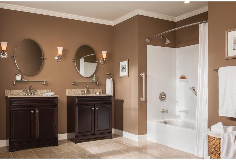 Moen Tub and Shower Faucet 1 Handle Banbury Brushed Finish Nickel Material