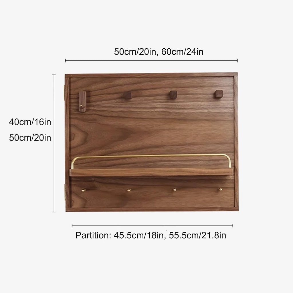 Fuse Box Cover Cabinet, Electrical Panel Cover Breaker Box Cover Decorative, Wooden with Shelf & Hooks, for Home, Living Room Office Art Picture(50 * 40cm/20 * 16in)
