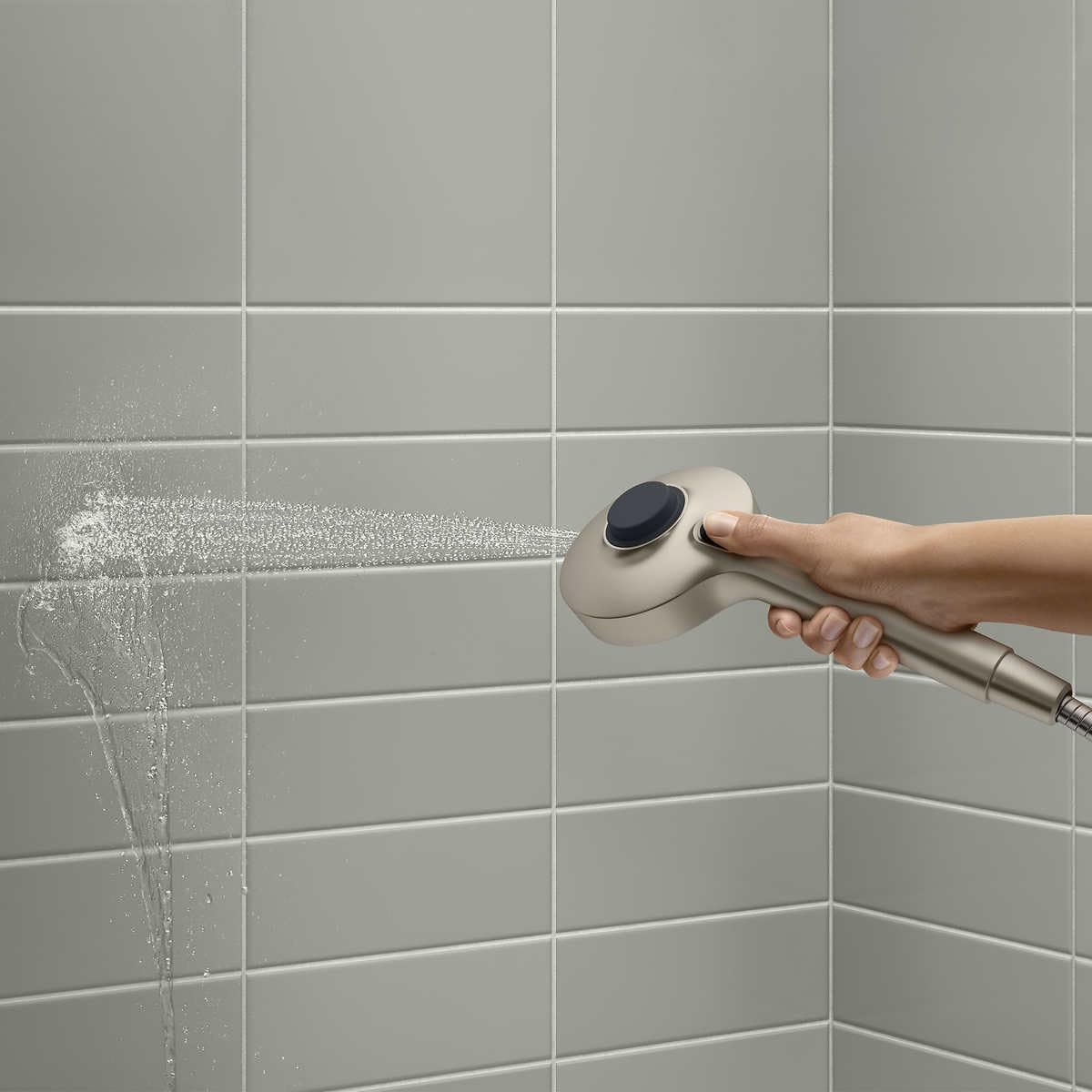 Kohler Prone 3-in-1 Combo Multifunction Shower Head with PowerSweep - ScratchShield Technology - Powerful Massage Spray (Brushed Nickel)