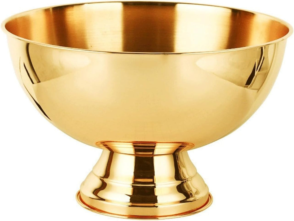 Ice Bucket Metal Ice Bucket Large Stainless Steel Ice Basin Ice Bucket Gold Suitable for Barbecue Party Bar Club Restaurant Hotel Etc. Keeps Ice Cold & Dry
