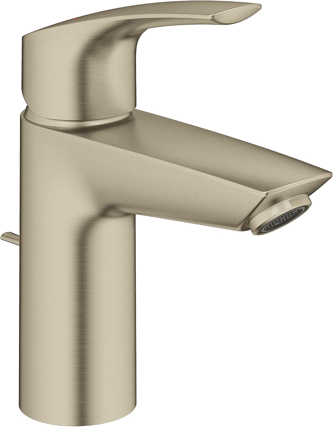GROHE 32642EN3 Eurosmart, Single Hole Single-Handle S-Size Bathroom Faucet 1.2 GPM, Brushed Nickel