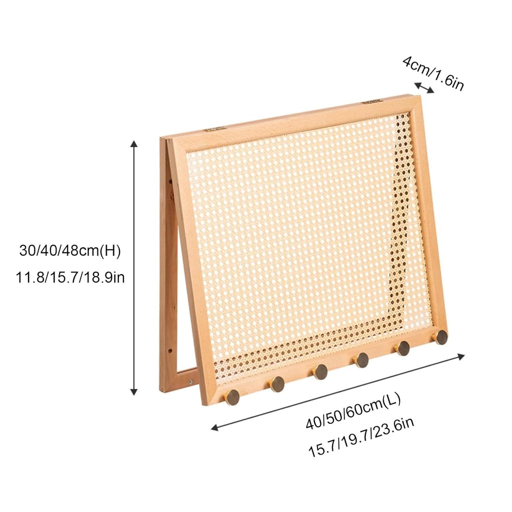Electrical Panel Cover with Hook, Wall Mounted Fuse Box Cover, Wood Decorative Panel Protective Lid, Magnetic Flip-Up Design, Wide Range of Applications(60 * 40cm/23.6 * 15.7in)