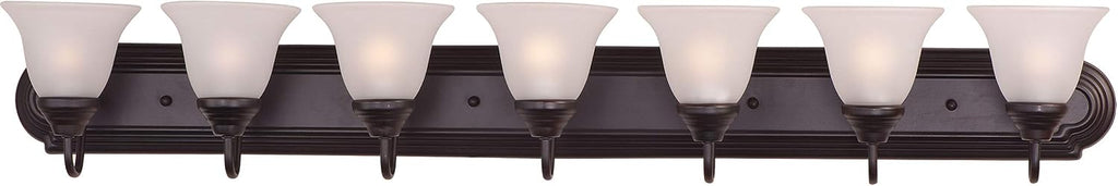 Maxim Lighting Essentials 7-Light Bath Vanity Light | Rubbed Bronze Finish | Transitional Bath Vanity Light | Ideal for Bathrooms & Powder Rooms | Dimmable Damp Rated | 8016FTOI