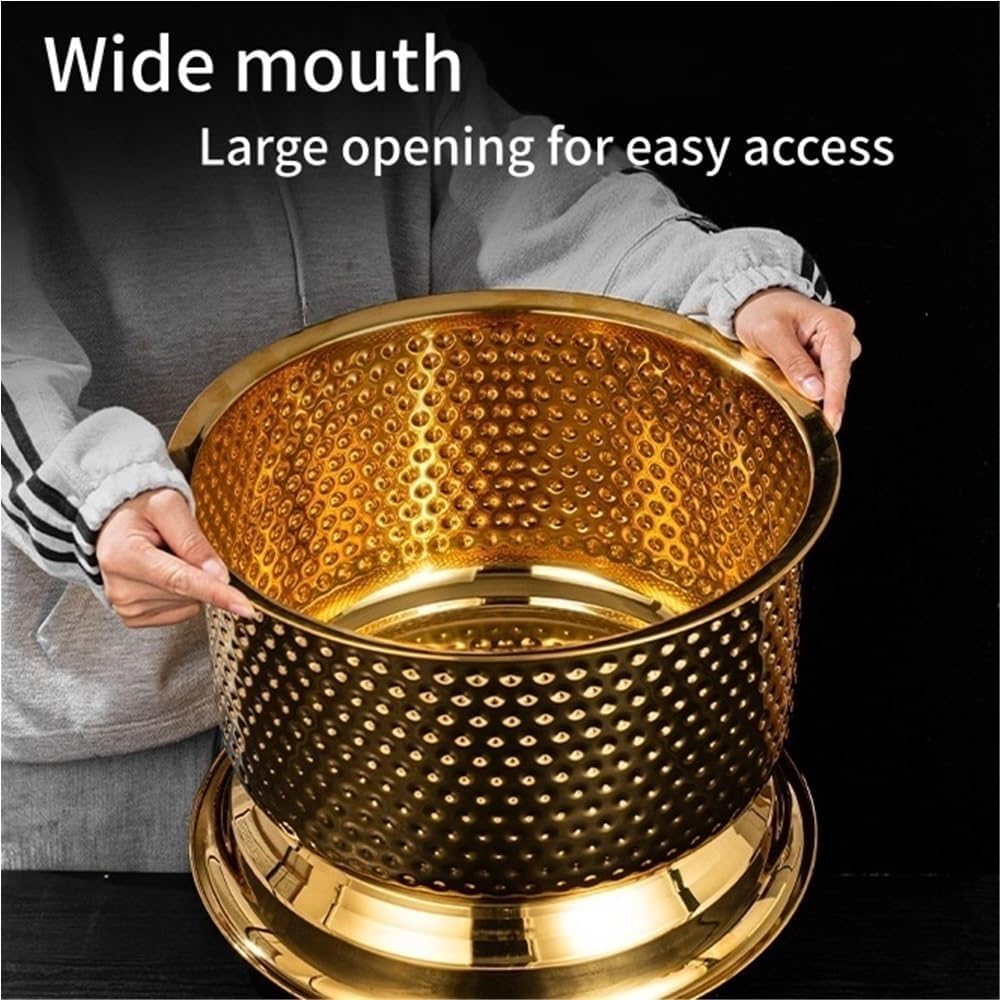 Stainless Steel Ice Bucket for Parties, Large Drink Buckets, Champagne Bucket for Bar, Weddings, Outdoor Events(Gold)