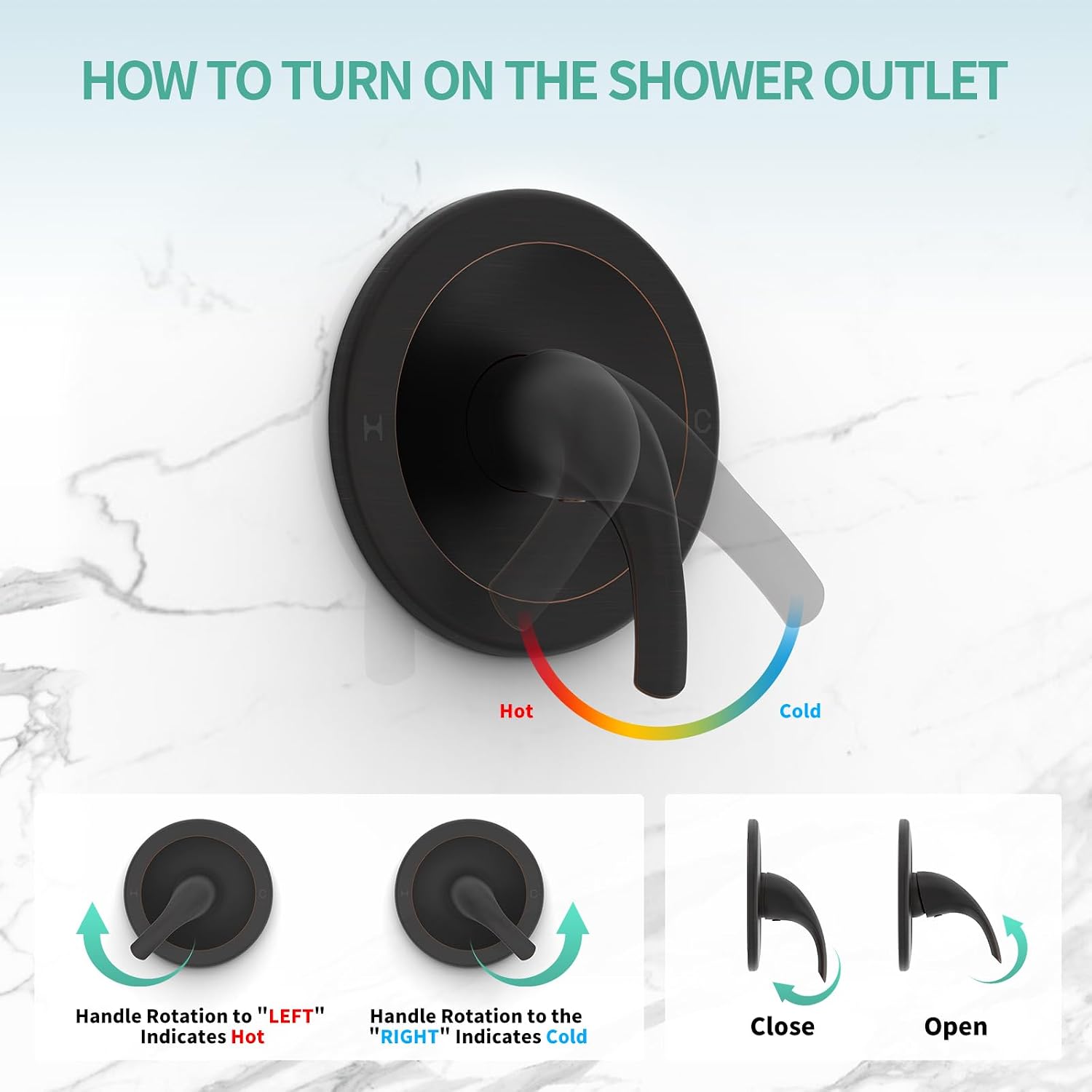 SR SUN RISE High Pressure 3-Way Rainfall Shower Faucet, 3 in 1 Shower Head and Handheld Shower Combo Set with 71' Hose, Easy to Clean Bathtub or Pets, Valve and Shower Trim Kit, Oil Rubbed Bronze