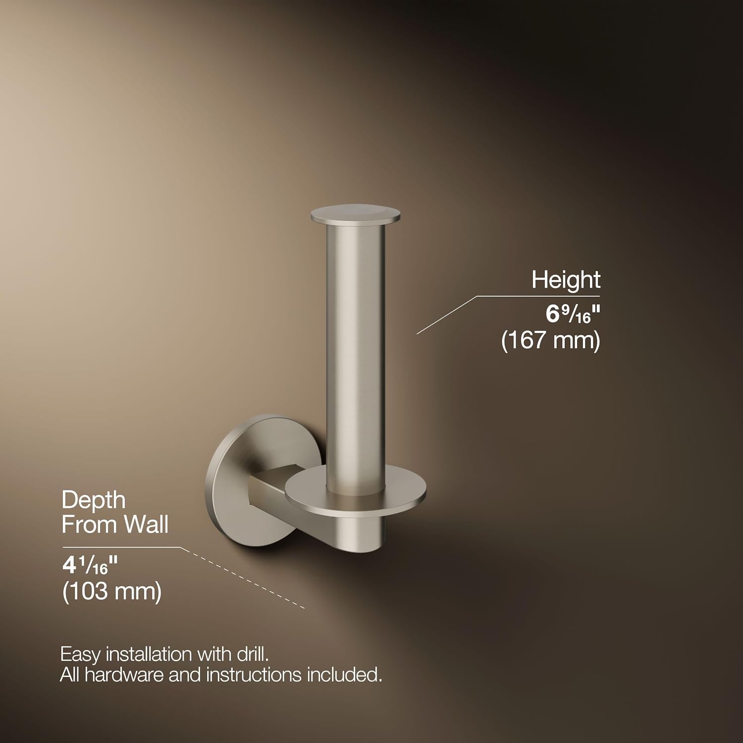Kohler 78383-BN Components™ Vertical toilet paper holder