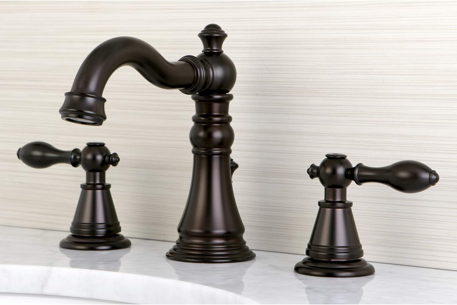 Kingston Brass FSC1975AL English Classic Widespread Lavatory Faucet, 5-5/16' Spout Reach, Oil Rubbed Bronze